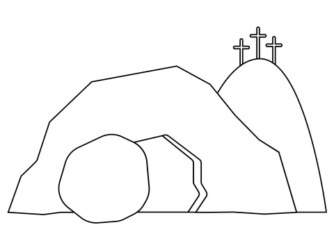 Jesus Tomb Coloring Page